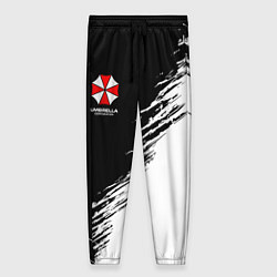 Брюки женские Umbrella Corp - black and white, цвет: 3D-принт