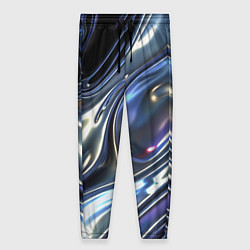 Брюки женские Серебро жидкий металл, цвет: 3D-принт