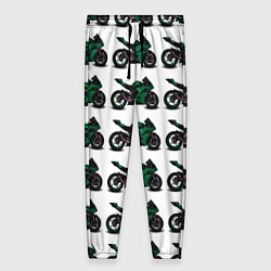 Брюки женские Motorbike dark green, цвет: 3D-принт