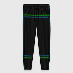 Брюки женские Neon green light blue, цвет: 3D-принт