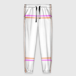 Брюки женские Neon white orange pink, цвет: 3D-принт