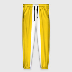 Брюки женские Color yellow white line, цвет: 3D-принт