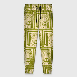 Женские брюки Леопард в оливковом