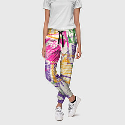 Брюки женские Мопс и праздник, цвет: 3D-принт — фото 2