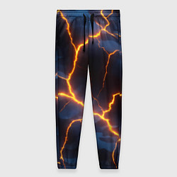 Брюки женские Молния на камуфляжной текстуре, цвет: 3D-принт