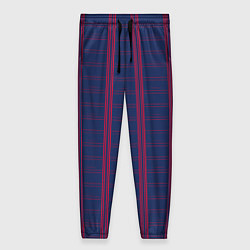 Женские брюки Color blue cage pink stripes