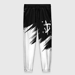 Брюки женские Doom краски черно белый, цвет: 3D-принт