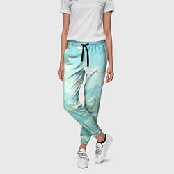 Брюки женские Художественный берег со скалами, цвет: 3D-принт — фото 2