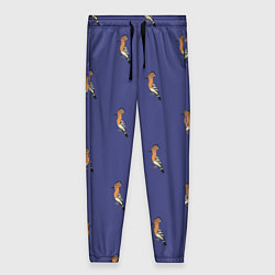 Брюки женские Клевая птица удод на фиолетовом фоне, цвет: 3D-принт