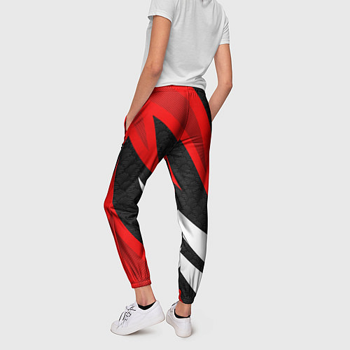 Женские брюки Митсубиси - красный спорт / 3D-принт – фото 4