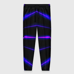 Брюки женские Color black neon stripes, цвет: 3D-принт