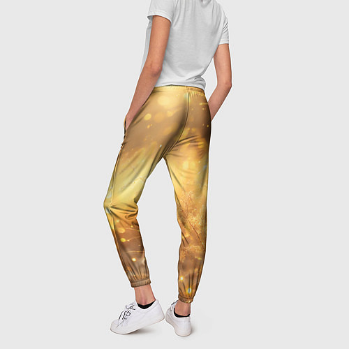 Женские брюки Золотые лучи солнца на рассвете / 3D-принт – фото 4