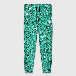 Брюки женские Нефритовый зелёный текстура крошки крапинки, цвет: 3D-принт