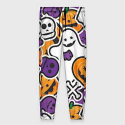 Брюки женские Улыбки хэллоуина, цвет: 3D-принт
