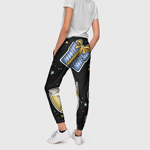 Женские брюки Новогодний вайб / 3D-принт – фото 4