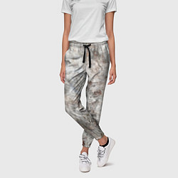 Брюки женские Абстракция - gray limestone, цвет: 3D-принт — фото 2