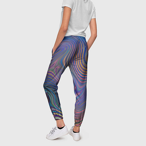 Женские брюки Абстрактная рябь / 3D-принт – фото 4