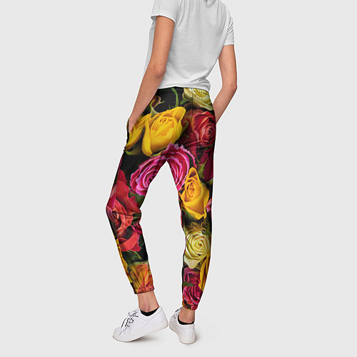 Женские брюки Ассорти из роз / 3D-принт – фото 4