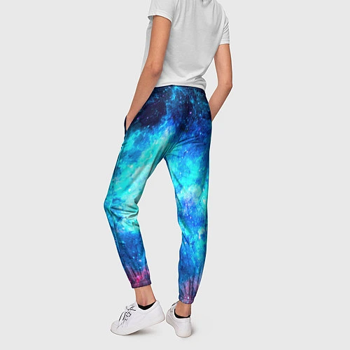 Женские брюки Голубая вселенная / 3D-принт – фото 4