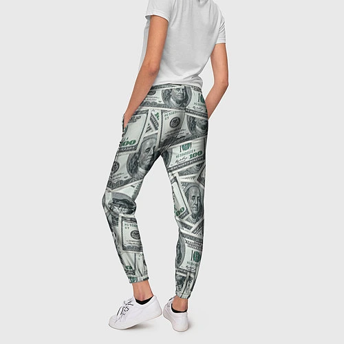 Женские брюки Банкноты / 3D-принт – фото 4
