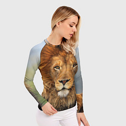 Рашгард женский Красавец лев, цвет: 3D-принт — фото 2