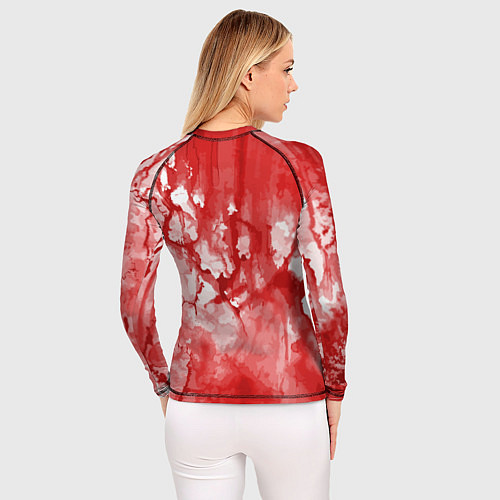 Женский рашгард Кровь акварельная на Хеллоуин / 3D-принт – фото 4
