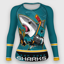 Рашгард женский San Jose Sharks, цвет: 3D-принт