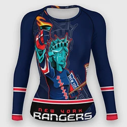 Рашгард женский New York Rangers, цвет: 3D-принт