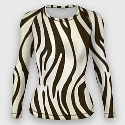 Рашгард женский Шкура зебры, цвет: 3D-принт