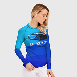 Рашгард женский Bugatti hypercar, цвет: 3D-принт — фото 2