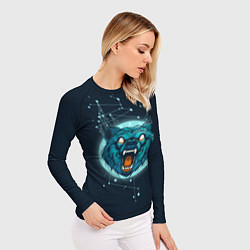 Рашгард женский Космический медведь, цвет: 3D-принт — фото 2