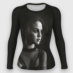 Рашгард женский Selena Gomez: Black Girl, цвет: 3D-принт