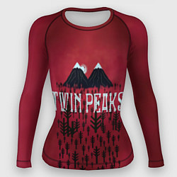 Рашгард женский Twin Peaks Wood, цвет: 3D-принт