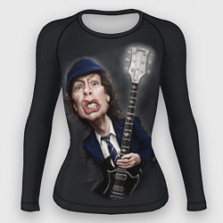 Рашгард женский AC/DC: Guitarist, цвет: 3D-принт