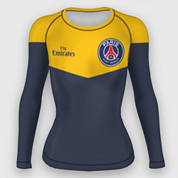 Рашгард женский PSG: Navy Yellow, цвет: 3D-принт