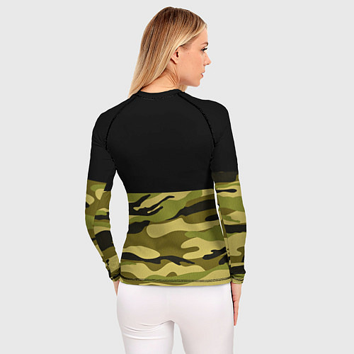 Женский рашгард Лесной Камуфляж / 3D-принт – фото 4