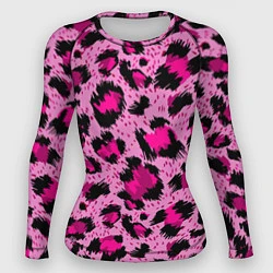 Рашгард женский Розовый леопард, цвет: 3D-принт