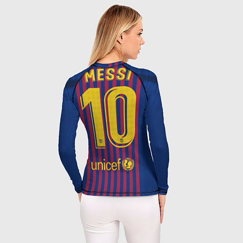 Женский рашгард FC Barcelona: Messi Home 18/19 / 3D-принт – фото 4