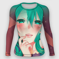 Рашгард женский Miku Ahegao, цвет: 3D-принт