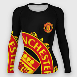 Рашгард женский FC Man United: Black Exclusive, цвет: 3D-принт