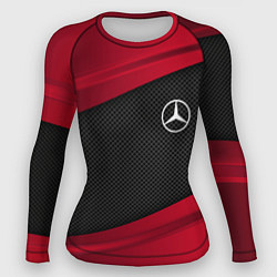 Рашгард женский Mercedes Benz: Red Sport, цвет: 3D-принт