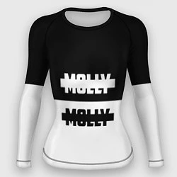 Рашгард женский Molly: Black & White, цвет: 3D-принт