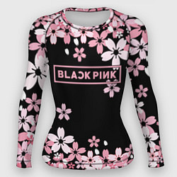 Рашгард женский Black Pink: Pink Sakura, цвет: 3D-принт