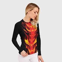 Рашгард женский PUBG: Hell Flame, цвет: 3D-принт — фото 2