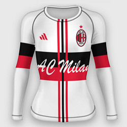 Рашгард женский AC Milan: White Form, цвет: 3D-принт