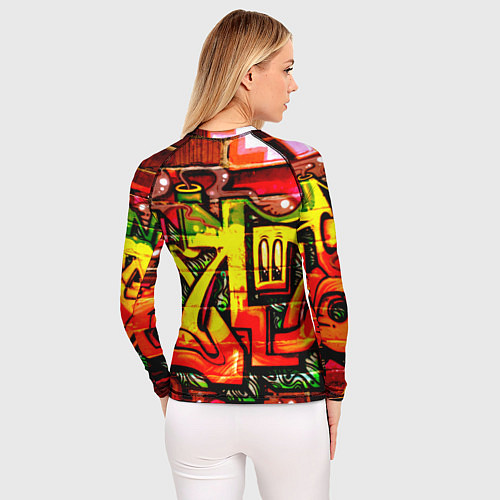 Женский рашгард Red Graffiti / 3D-принт – фото 4