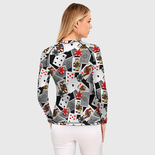 Женский рашгард Игральные карты и фишки / 3D-принт – фото 4