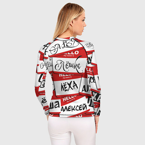 Женский рашгард Hello, my name is / 3D-принт – фото 4