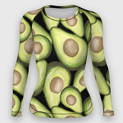 Рашгард женский Avocado background, цвет: 3D-принт