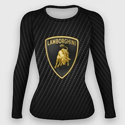 Рашгард женский Lamborghini logo n carbone, цвет: 3D-принт